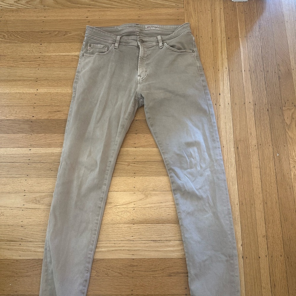 AG Adriano Goldschmied men’s gray modern slim Jeans 33x33